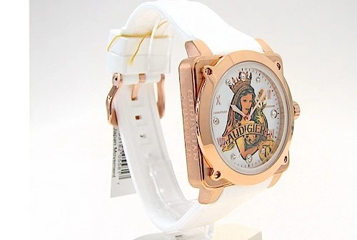 Reloj analógico Christian Audigier Queen Of Clubs para mujer FOR-201 blanco/oro rosa Foto 3 de 4