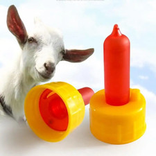 10 Pcs Sheep Milk Drinking Nipple Lamb Nipple Plastic Connect with Screw Coke Bo