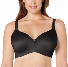 NWT Bali DF6560 One Smooth U EverSmooth Hidden Underwire Bra Black Women's 40DD