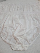 VTG Fruit Of The Loom 2pk Silky Nylon Full Cut Granny Brief Panties Size 3X