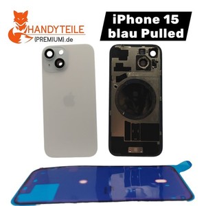 100 % Original Akkudeckel Für IPHONE  15 Blau  Backcover  Deckel Pulled Grad B