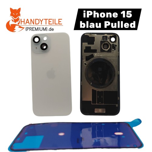 100 % Original Akkudeckel Für IPHONE  15 Blau  Backcover  Deckel Pulled Grad B