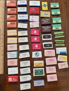Lot 53 Vintage Travel Size Soaps Ivory Camey Palmolive Dial Motels