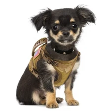 Tactical Dog Working Vest Training Harness No-Pull Adjustable Outdoor Militar...