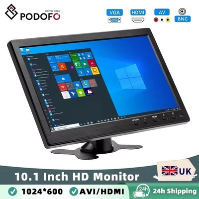 Podofo 10,1'' LCD HD Monitor Mini TV HDMI VGA Display Autokamera Heimsicherheit