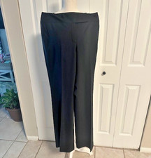 Elie Tahari Black Wide-Leg Trouser Pants