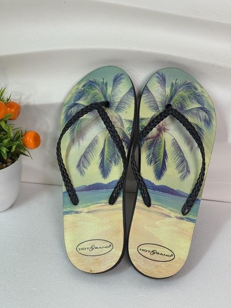 Women Hot Sand Flip Flops Green 39