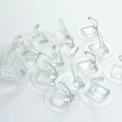 10/20pcs Transparent Plastic Duty Wall Hook for Kitchen Bathroom Office Storage 