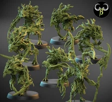 Woodland Guardian Feral Vine Spirit Sword Pack X10 28mm Fantasy Elf Wood Monster