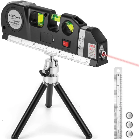 Laser Level with Tripod | Multipurpose Line Level Tool for DIY & Home Projects
