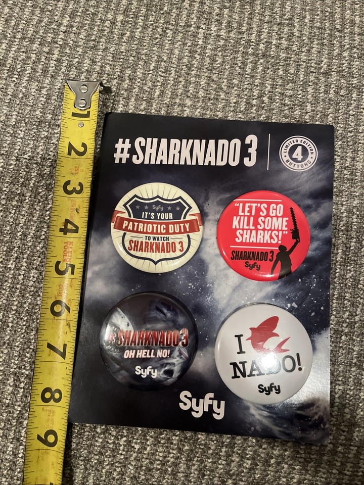 four new sharknado 3 buttons syfy - Limited Edition | eBay