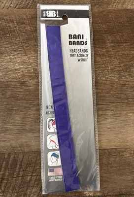 Bani Bands Purple Elastic Adjustable Headband 80s Costume