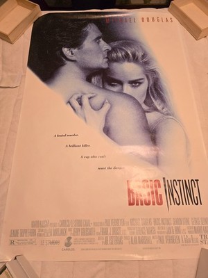 Basic Instinct - original DS movie poster  27x40 1992 D/S Sharon Stone, Douglas