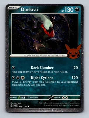 Darkrai (Cosmos Holo) 136/197 Holo Trick or Trade BOOster 2024 Pokemon NM