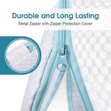 2 Pack Shoe Washing Machine Bag Shoe Cleaning Bag Honeycomb Mesh Laundry Bags wi