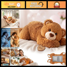 Weighted Plush Bear Stuffed Animal, Heatable  Coolable, 23in, 2-5lbs, Stress Re