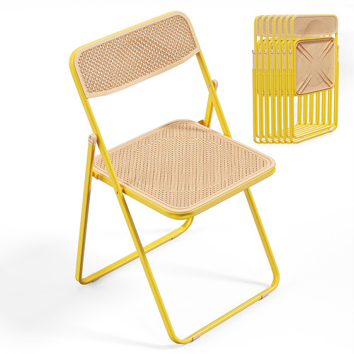 Folding Chairs 4 Pack,Durable,Heavy-Duty Plastic Folding Chair for In/Outdoo