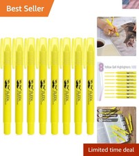 No Bleed Gel Bible Highlighters, Yellow, Pack of 8