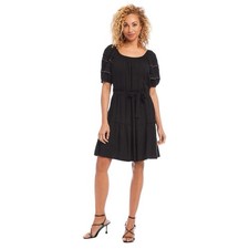 Karen Kane Short Sleeve Tiered dress black NWT Retail $138 - S