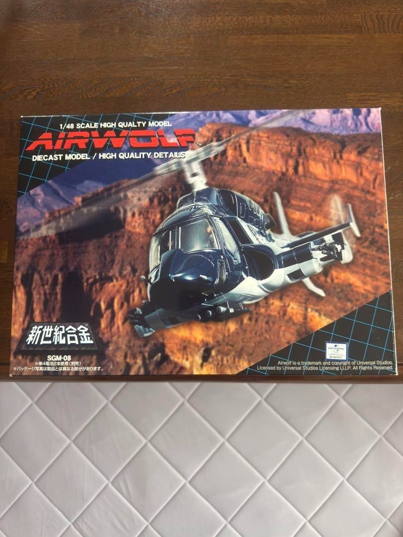 AIRWOLF 1/48スケールモデル マットブラック Airwolf Matte Body Weathering Version Aoshima 1/48 Quarity