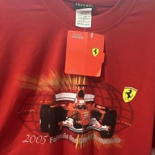 Vintage Ferrari F1 2005 T-Shirt NWT M World Championship Race Schedule size M