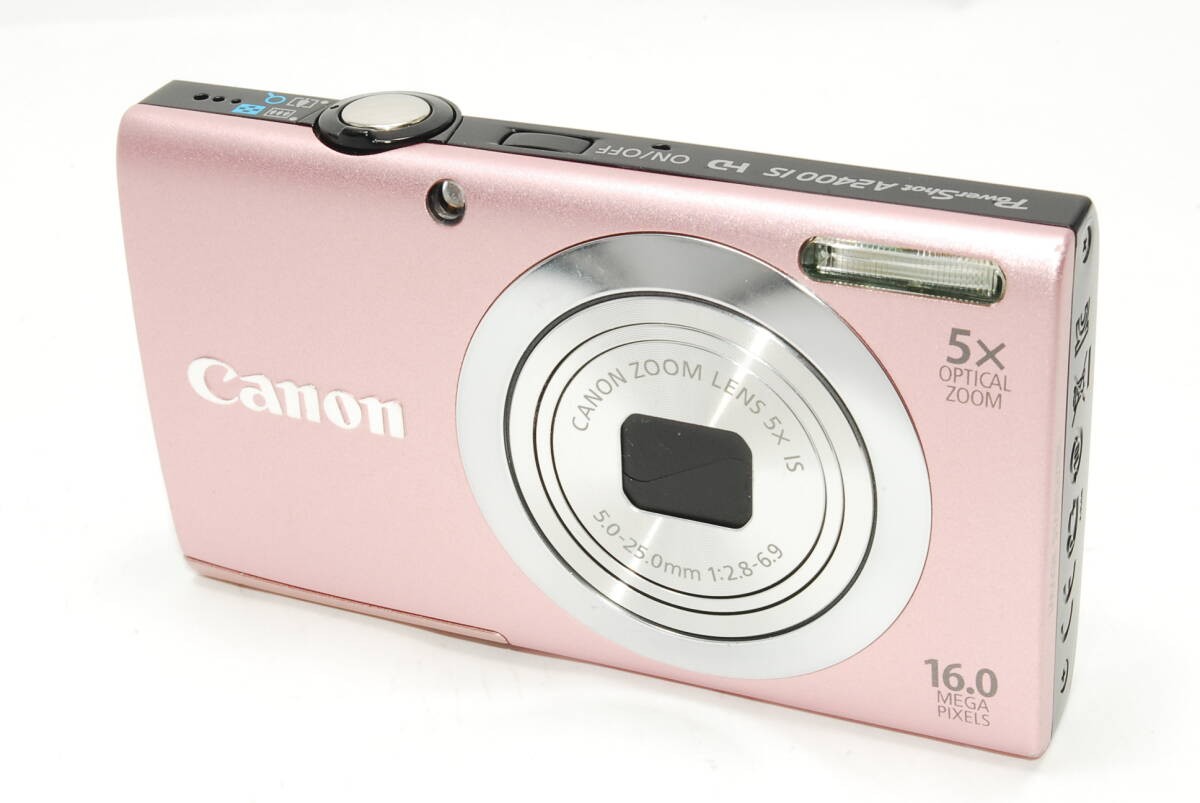 動作良好✨️Canon PowerShot A2400 IS 本体 桜 ピンク Canon PowerShot A2400 IS Pink Compact Digital Camera Tested [ Very