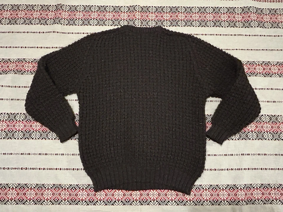 Винтажный коренастый свитер Orvis Fisherman Cableknit размер L темно-коричневый - Изображение 2 из 3