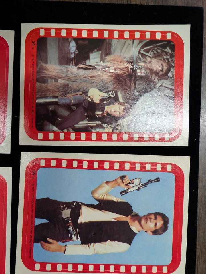 10 Red Edge Stickers 1977 Topps Star Wars Sticker Cards Number 34- 37 39 - 44 - Image 2 of 4