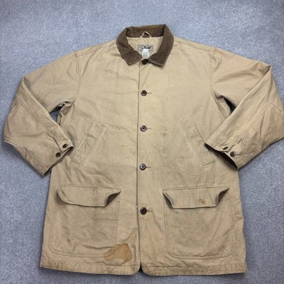 LL Bean Jacke Erwachsene X Large braun Jagd Canvas Scheune Hausarbeit Cord gefüttert Herren*