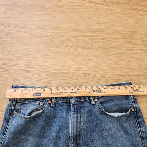 Levis 505 Jeans Mens 36x31 Blue Denim Cowboy Pants Straight Leg Waist Overalls - Picture 8 of 17