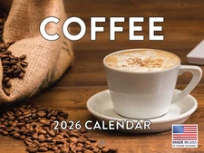 Coffee Calendar 2026 Coffee Theme Quotes Monthly Wall Calender 12 Month