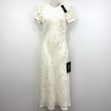Lulus Bridget Jacquard Midi Dress XS NWT Bridal Angelcore Ethereal Elegant