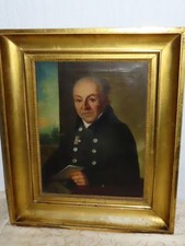 Gemälde Porträt " Adliger Mann mit Ordensspange " ! Reichsgraf Karl Oettingen !