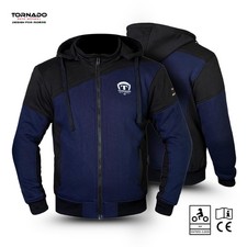 Men's Motorcycle Hoodie Jacket Made with Kevlar� CE Armoured Removable Armour UK