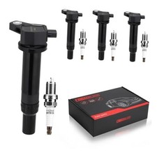 Ignition Coil Pack and Iridium Spark Plugs, UF499 Set of 4 with Spark Plug