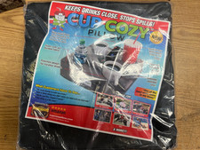 The Original Cup Cozy Pillow-As Seen on TV- (Black Faux Leather, 5 Hole)