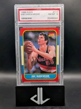 1986 Fleer Kiki Vandeweghe #117 PSA 8 NM‑MT Nuggets Star – PSA Cert 05498342
