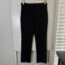 Quince Pants Women's Small Black Rayon Stretch Classic Fit Career Office NWT