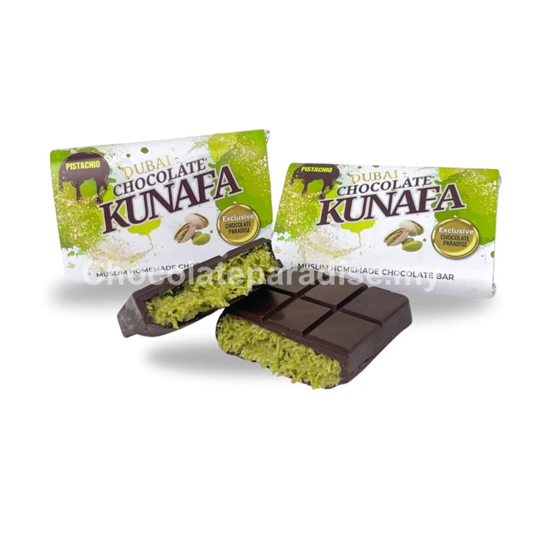 Coklat KUNAFA DUBAI Viral Chocolate 50g Pistachio, Red Velvet, Bueno, Biscoff
