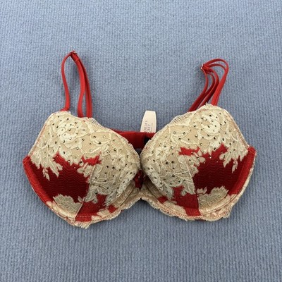 Vintage Victoria s Secret Push Up Bra Brand New With Tags Size 34C Sexy Red 