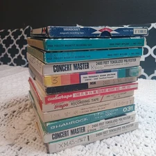 Lot 12 Various 7” Reel To Reel Recording Tapes Vintage Recording Gear With Boxes
