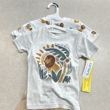 Carter's Boys 4T Lion Turtle Jungle Pajama Set 4 Piece Short & Long Sleeve