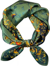 100 Silk Square Scarf for Hair-25.6" Women Men Neckerchief Headscarf