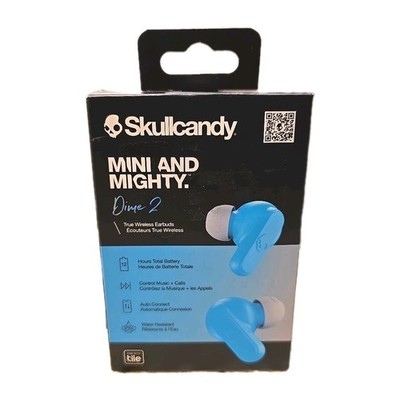 Skullcandy Dime 2 Bluetooth In-Ear Earbuds BLUE Wireless Headphones New Sealed!