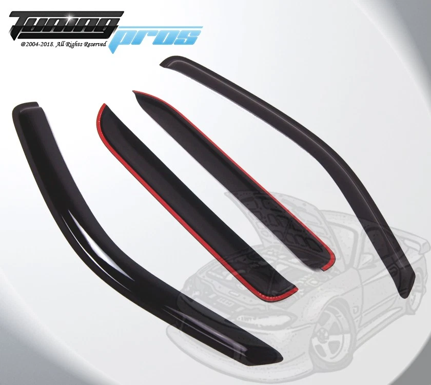 Juego de 4 viseras protectoras de lluvia para ventana canal de humo para Mazda Tribute 2001-2007 Foto 3 de 4