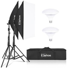 Photography Studio Lamp 2 Softbox Lighting Soft Box Adjustable Light Stand Kit