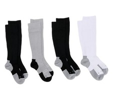 Tommie Copper 4 Pack ErgoFit Compression OTC Socks- Basic Medium