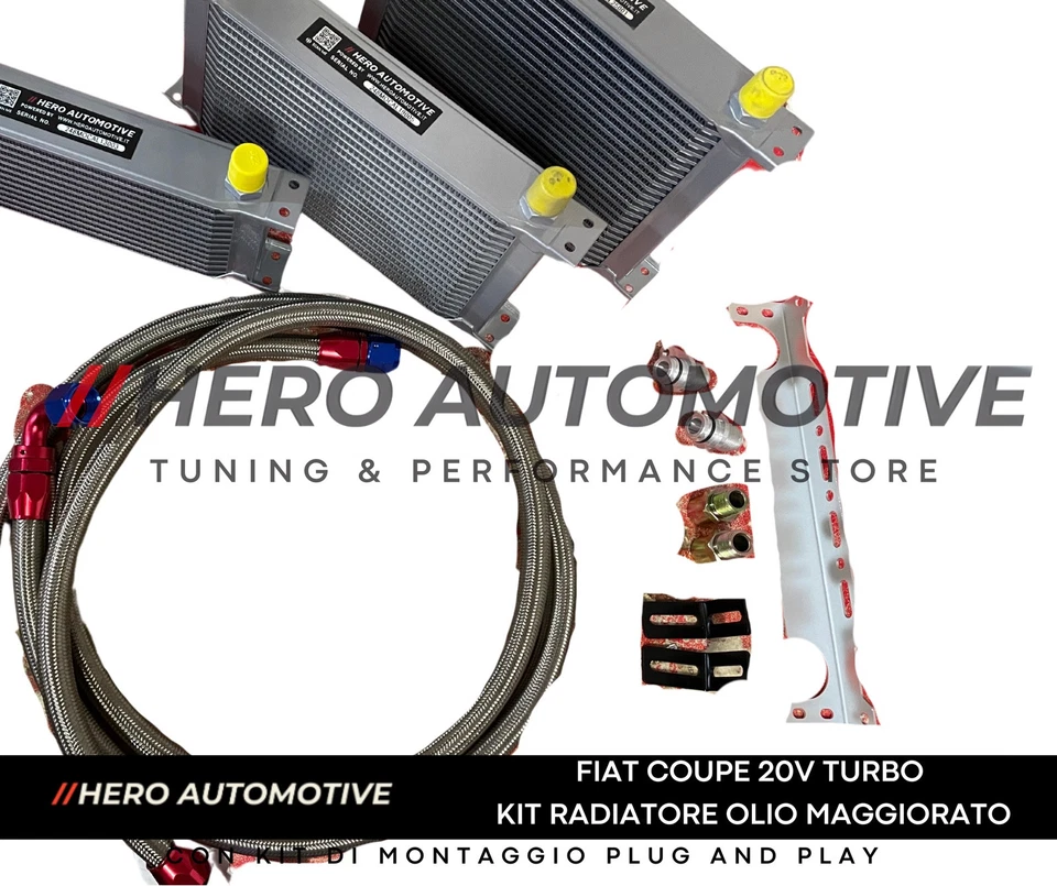 Fiat Coupe 20v Turbo Kit Radiatore Olio Maggiorato Race Track Use 20 file - Immagine 4 di 4