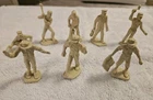 Marx Workers Cream Plastic 1960s Vintage Playset 35mm Figure Lot of 9