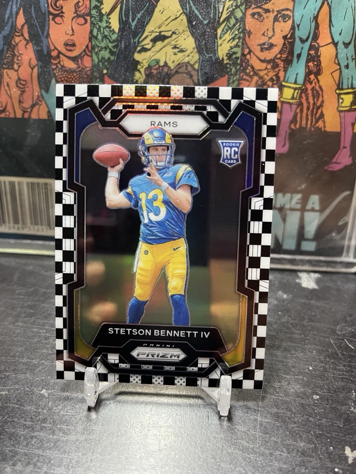 2023 Panini Prizm Stetson Bennett IV RC #358 Black & White Checker